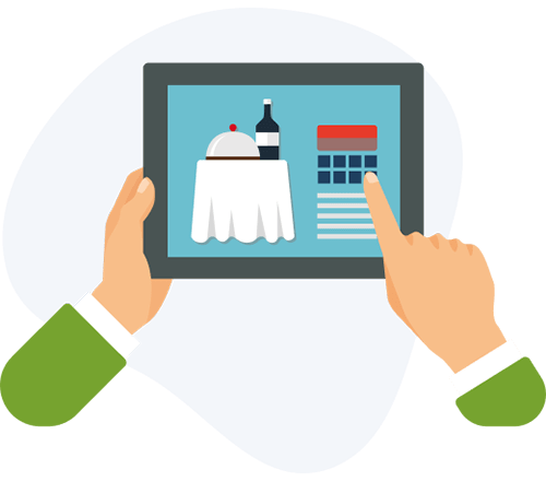 Illustration Réservation de table en ligne