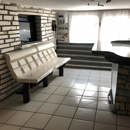 Intérieur d'un salon dont le sol béton a été modernisé à Saint Joseph de Ham Sud CANADA