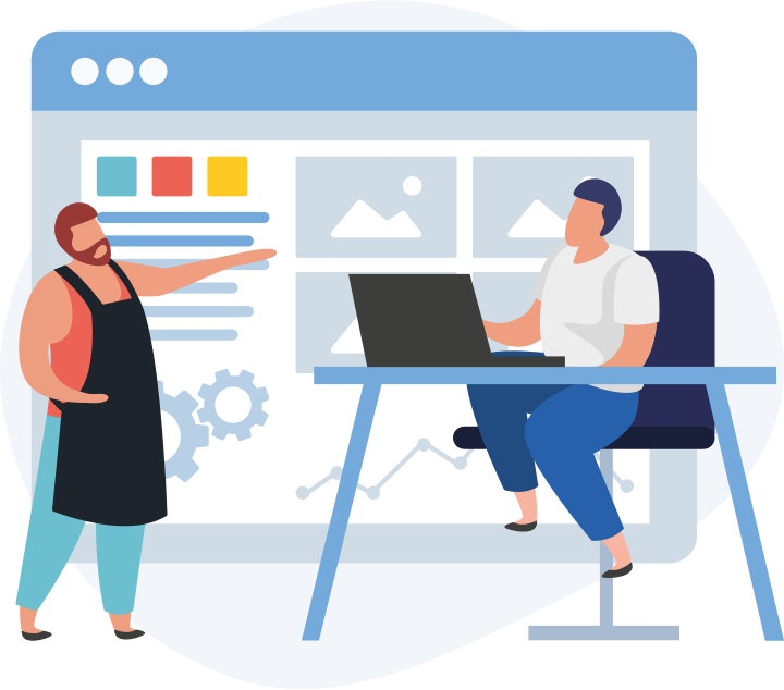 Illustration a site to suit your brand