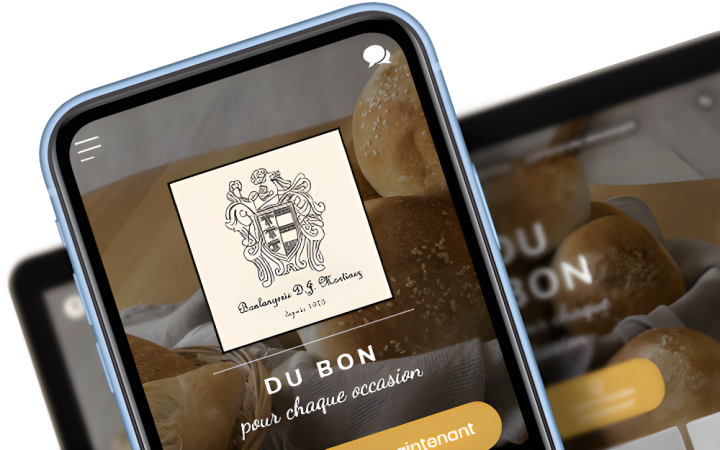 screenshot website Boulangerie D. J. Martinez