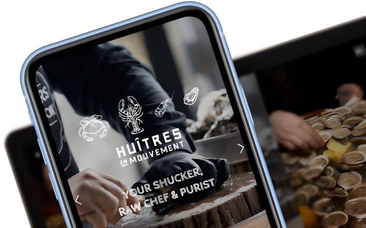 screenshot website Oysters in Motion/Huîtres en mouvement