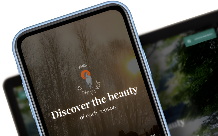 screenshot website Ranch au gré du vent